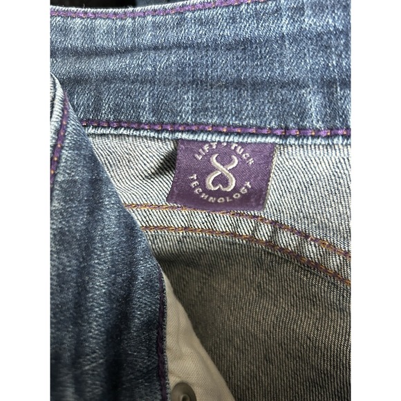 Women's Nydj Bootcut Denim Jeans Med Wash Size 4P Pants Made In USA - Picture 5 of 6